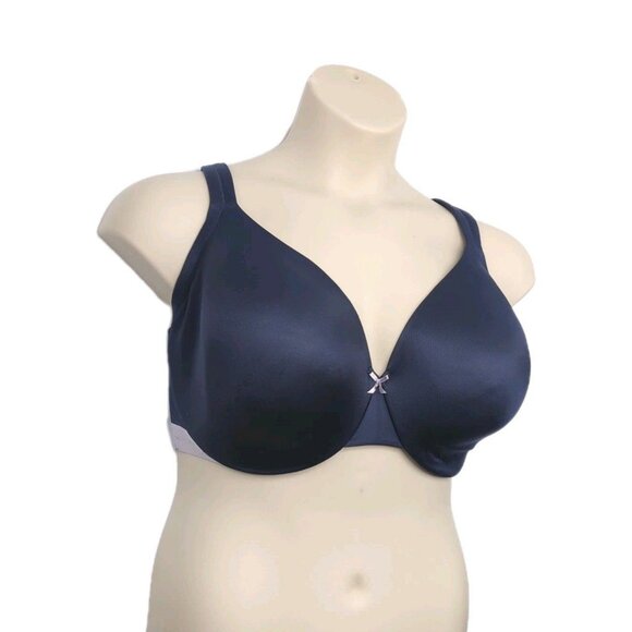 Lane Bryant Cacique Bra Lightly Lined Full Coverage U/W Size 42F Navy Blue - Picture 3 of 10